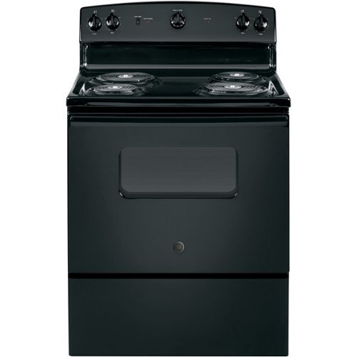 GE - 5.0 Cu. Ft. Freestanding Electric Range - Black-Front_Standard 