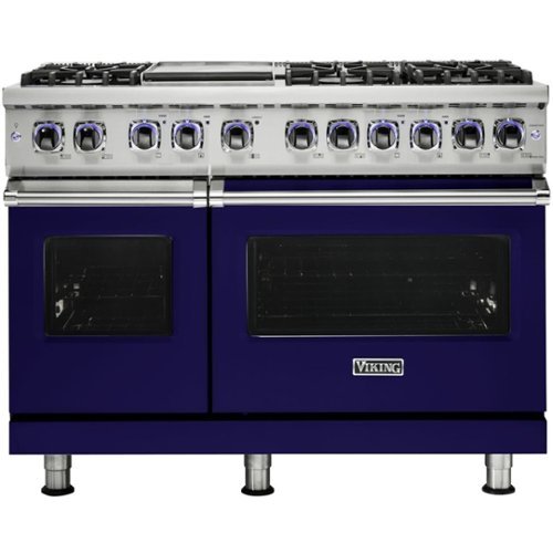 Viking - Freestanding Double Oven Gas Range - Cobalt Blue-Front_Standard 