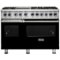 Viking - Freestanding Double Oven Gas Range - Black-Front_Standard