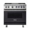 Viking - 5.6 Cu. Ft. Self-Cleaning Freestanding Dual Fuel Convection Range - Graphite Gray-Front_Standard