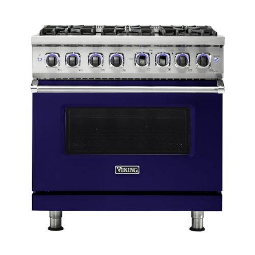 Viking - 5.1 Cu. Ft. Freestanding Gas Convection Range - Cobalt Blue-Front_Standard 