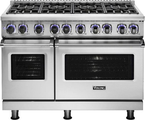 Viking - Freestanding Double Oven Gas Range - Stainless steel