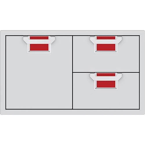 Hestan - Aspire AESDR Series 36" Double Drawer and Storage Door Combination - Matador