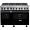 Viking - 7.3 Cu. Ft. Self-Cleaning Freestanding Double Oven Dual Fuel LP Gas Convection Range - Black-Front_Standard