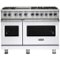 Viking - VGR Freestanding 7-Series Gas 48"W Range - White-Front_Standard