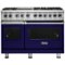 Viking - Freestanding Double Oven Gas Range - Cobalt Blue-Front_Standard