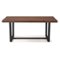 Walker Edison - 72" Rectangular Solid Pine Wood Dining Table - Mahogany-Front_Standard