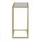 Walker Edison - Modern Rectangle End/Side Table - White Faux Marble/Gold-Front_Standard