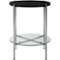 Walker Edison - Modern Round Side/End Table - Black Faux Marble/Glass/Chrome-Front_Standard