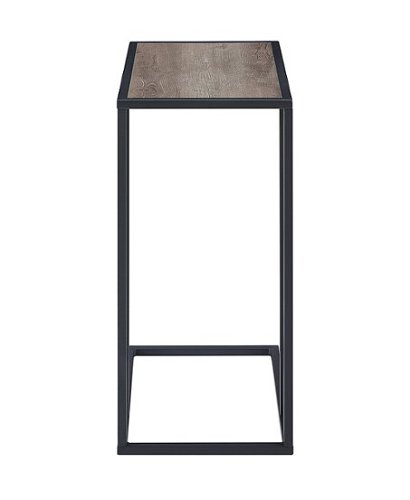 Walker Edison - Modern Rectangle End/Side Table - Gray Wash/Black