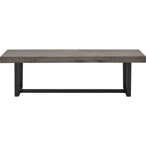 

Walker Edison - Solid Wood Farmhouse Dining Bench - Gray