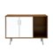 Walker Edison - Mid-Century Wood TV Console for Most TVs Up to 48" - Acorn/White-Front_Standard