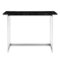 Walker Edison - Modern Faux Marble Computer Desk - Black Marble/Chrome-Front_Standard