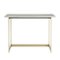 Walker Edison - Modern Faux Marble Computer Desk - White Faux Marble/Gold-Front_Standard