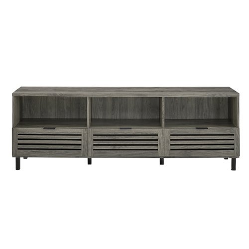 Walker Edison - Jackson TV Stand Cabinet for Most Flat-Panel TVs Up to 78" - Slate Gray