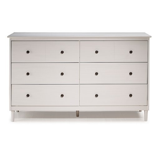 

Walker Edison - Modern 6-Drawer Dresser - White