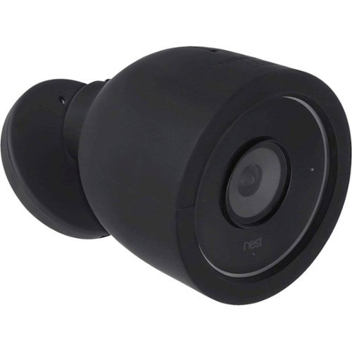 Wasserstein - Silicone Skin for Nest Cam IQ Outdoor Security Camera - Black-Angle_Standard 