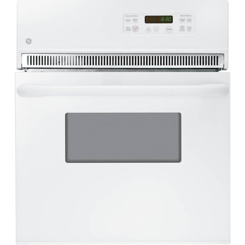 GE - 24" Built-In Single Electric Wall Oven - White on white