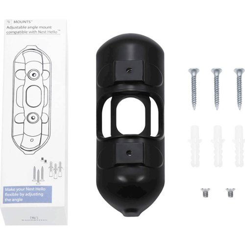 Wasserstein Adjustable Angle Wall Mount for Nest Hello Video Doorbell - Black HOW TO BUY