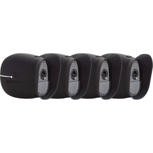 Wasserstein - Silicone Skin for Arlo Pro and Pro 2 Security Cameras (4-Pack) - Black
