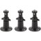 Wasserstein - Indoor/Outdoor Wall Mount for Arlo, Arlo Pro, Arlo Pro 2 (3-Pack) - Black-Front_Standard