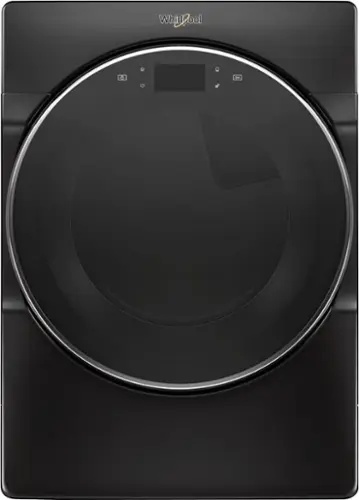 Front. Whirlpool - 7.4 Cu. Ft. Stackable Smart Electric Dryer with Steam and Wrinkle Shield Plus Option - Black Shadow.