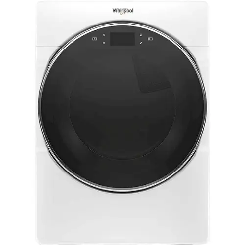 Front. Whirlpool - 7.4 Cu. Ft. 36-Cycle Electric Dryer with Steam - White.