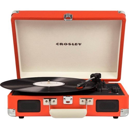 Crosley - Cruiser Deluxe Bluetooth Portable Turntable - Orange-Front_Standard 