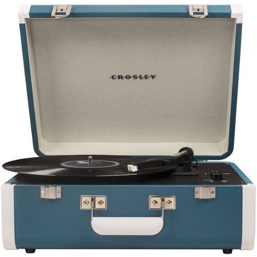 Crosley - Portfolio Bluetooth Stereo Turntable - Turquoise-Front_Standard 