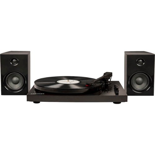 Crosley - T100 Hi-Res Bluetooth Turntable System - Black-Front_Standard 