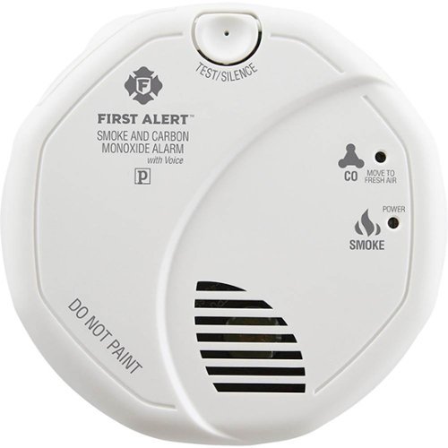  First Alert - Smoke and Carbon Monoxide Alarm with Voice and Location - White