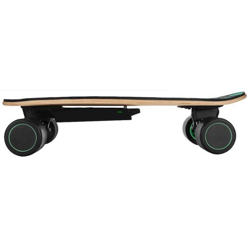 Swagtron - Spectra Mini Electric Skateboard - Black/Green-Front_Standard 