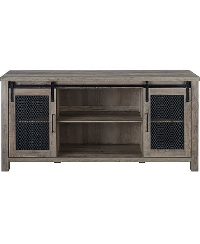 Sliding Door TV Stand for Most TVs Up to 64"-Front_Standard 