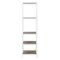 Walker Edison - X-frame Industrial Wood and Metal 4-Shelf Bookcase - Gray Wash/White Metal-Front_Standard