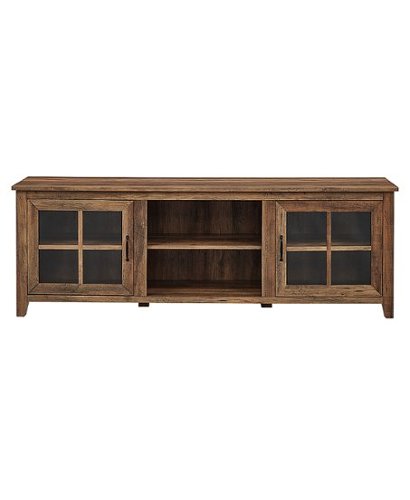 

Walker Edison - 70" Farmhouse Glass Door TV Stand Console for Most TVs Up to 80" - Rustic Oak
