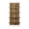 Walker Edison - Shiplap Wood and Metal 4-Shelf Bookcase - Rustic Oak/White-Front_Standard