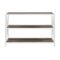 Walker Edison - Industrial Metal and Wood 3-Shelf Bookcase - White Grey-Front_Standard