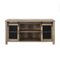 Walker Edison - Sliding Door TV Stand for Most TVs Up to 64" - Rustic Oak-Front_Standard