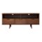Walker Edison - 58" Mid-Century Modern 3-Drawer Wood TV Stand for TVs up to 65" - Walnut-Front_Standard