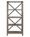 Walker Edison - 64" Farmhouse 4-Shelf Bookcase - Grey Wash-Front_Standard