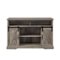 Walker Edison - Sliding Barn Door Highboy Storage Console for Most TVs Up to 56" - Gray Wash-Front_Standard