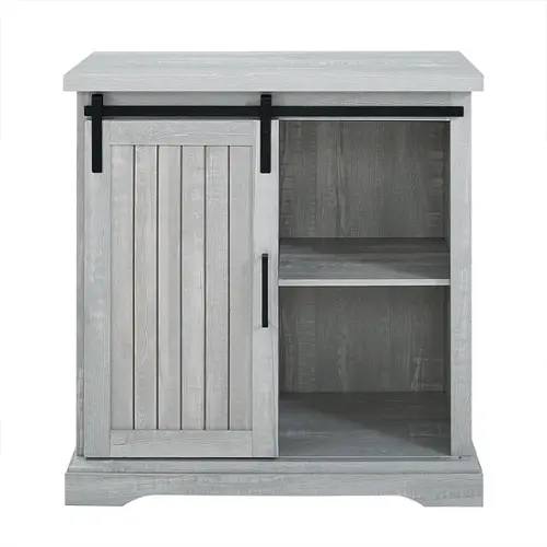 Walker Edison Modern Farmhouse Sliding Door Buffet Stone Gray