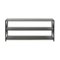 Walker Edison - Industrial Metal and Wood 3-Shelf Bookcase - Slate Grey/Black Metal-Front_Standard