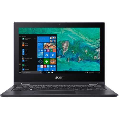 Acer - Spin 1 2-in-1 11.6" Laptop - Intel Celeron - 4GB Memory - 64GB eMMC Flash Memory - Obsidian Black-Front_Standard 