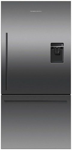 Fisher & Paykel - Freestanding 32-in 17.1 cu ft Refrigerator Freezer with Ice & Water - Black stainless steel