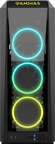 GAMDIAS - TALOS ATX Mid-Tower Case - Black-Front_Standard 