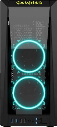 GAMDIAS - TALOS ATX Mid-Tower Case - Black-Front_Standard 