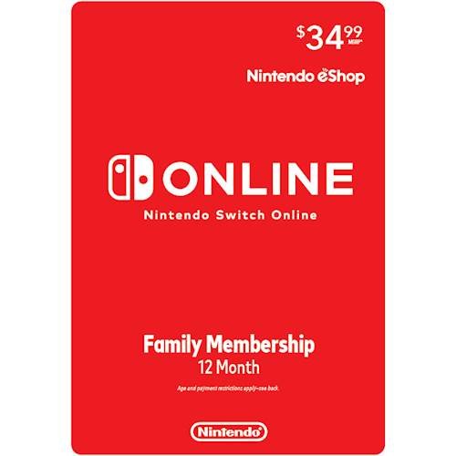  Nintendo Switch Online 12-Month Family Membership [Digital]