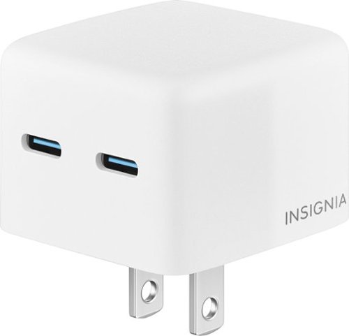 Insignia™ 35W Dual USB-C Port Wall Charger for MacBook Pro, iPad, iPhone, Apple Watch, Samsung Smartphones & More - White WORLDWIDE DELIVERY