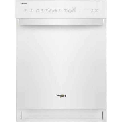 Whirlpool - 24" Front Control Tall Tub Built-In Dishwasher with Stainless Steel Tub - White